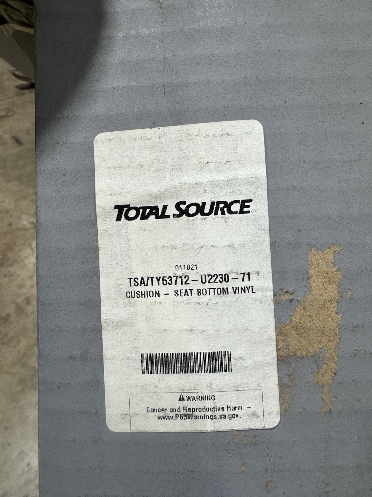 Total Source Vinyl Seat Bottom Cushion TY53721-U2230-71 for Toyota Forklift