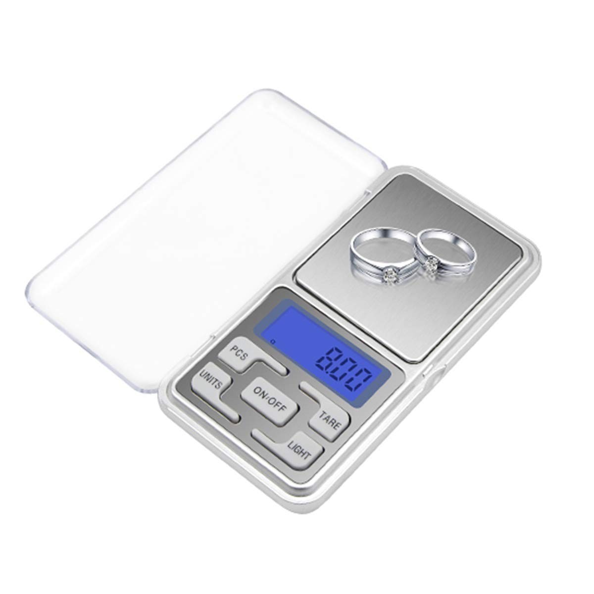 TXY High Precision Jewelry Scales 120 * 65 * 20mm / 4.8 * 2.5 * 0.8in, Silver