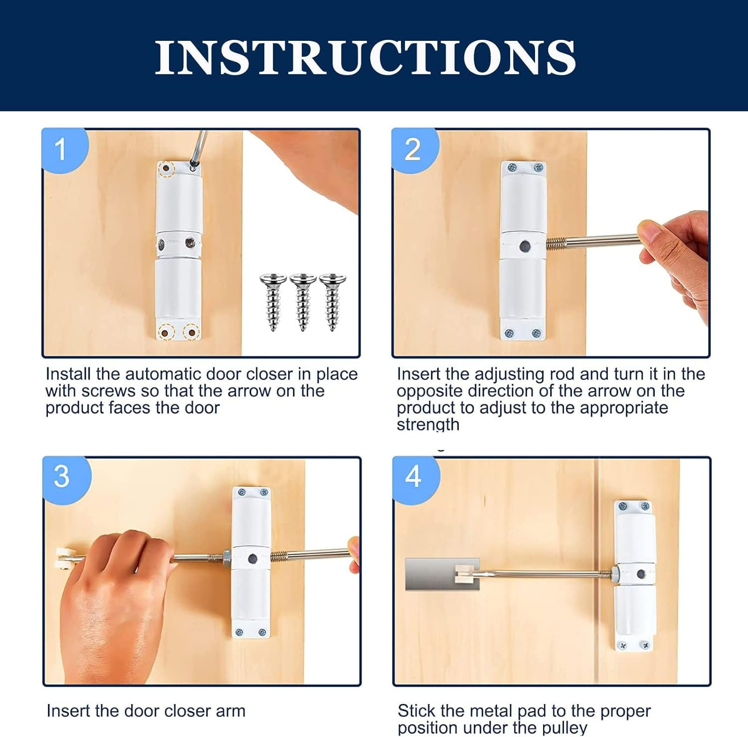 Automatic Door Closer, 30 Kg Zinc Alloy Safety Spring Door Closer