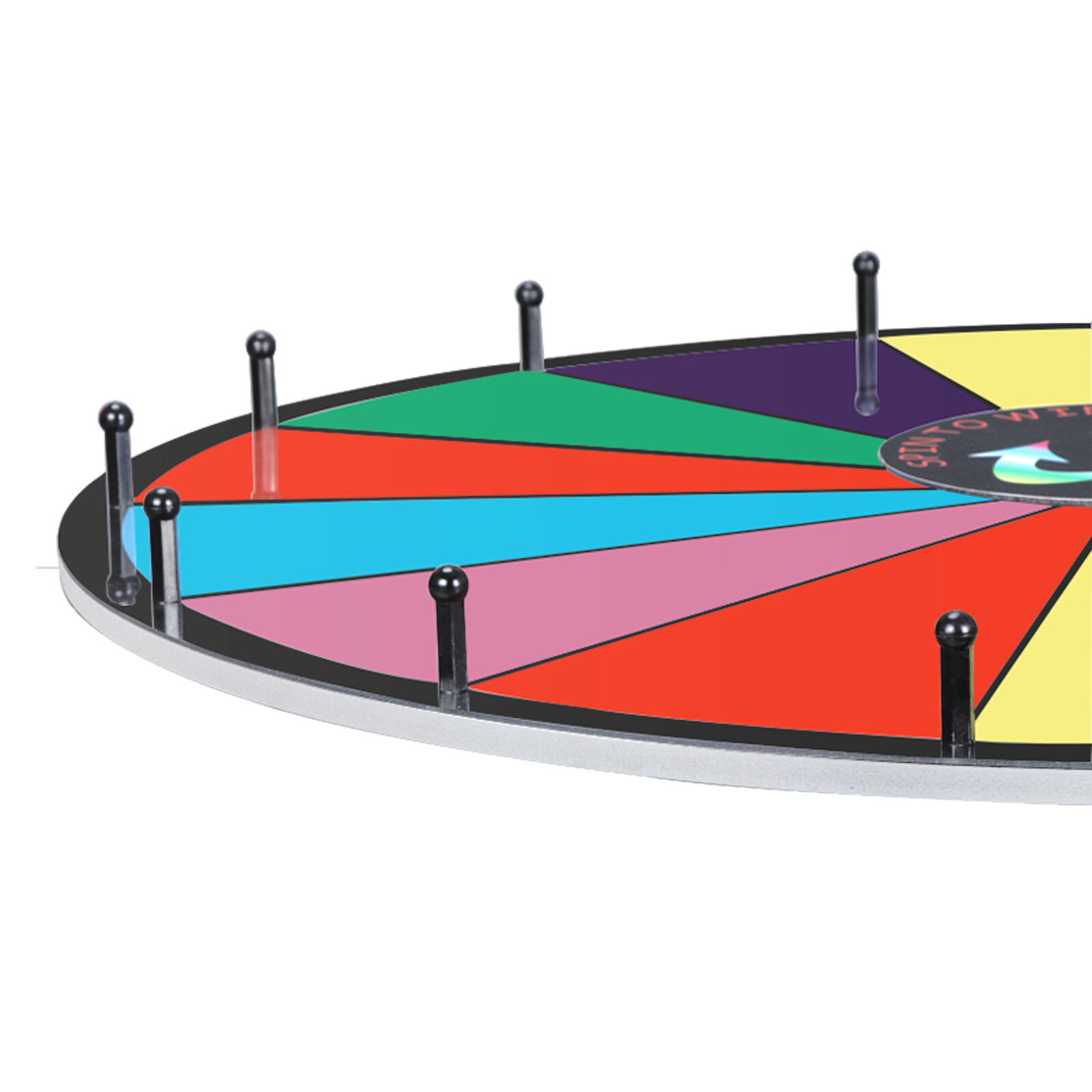 24″ Color Prize Wheel Fortune w Folding Tripod Floor Stand Carnival Spinnig Game