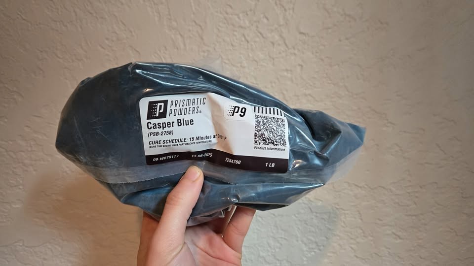 New Casper Blue Powder Coat Paint, 1lb bag, by Prismatic Powders