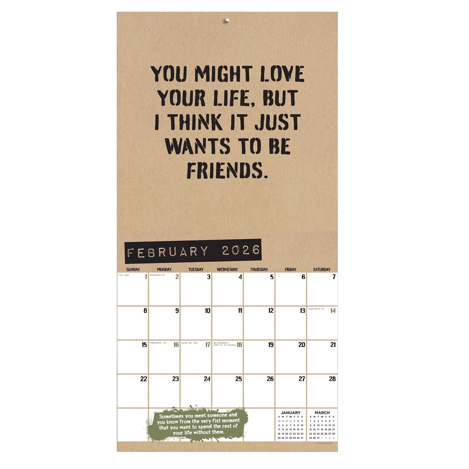 TF Publishing 2026 Anti-Affirmations Wall Wall, (2026)