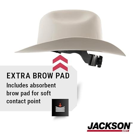 Jackson Safety White Western Cowboy Hard Hat (19500)