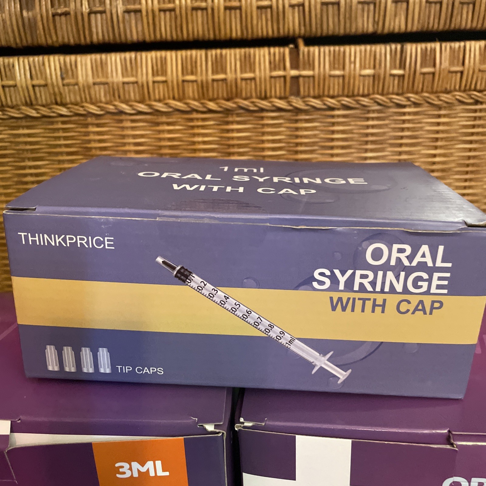 Lot 2- Brandzig 3ml Oral Syringe 100 Pack Luer Slip Tip & Thinkprice 1ml