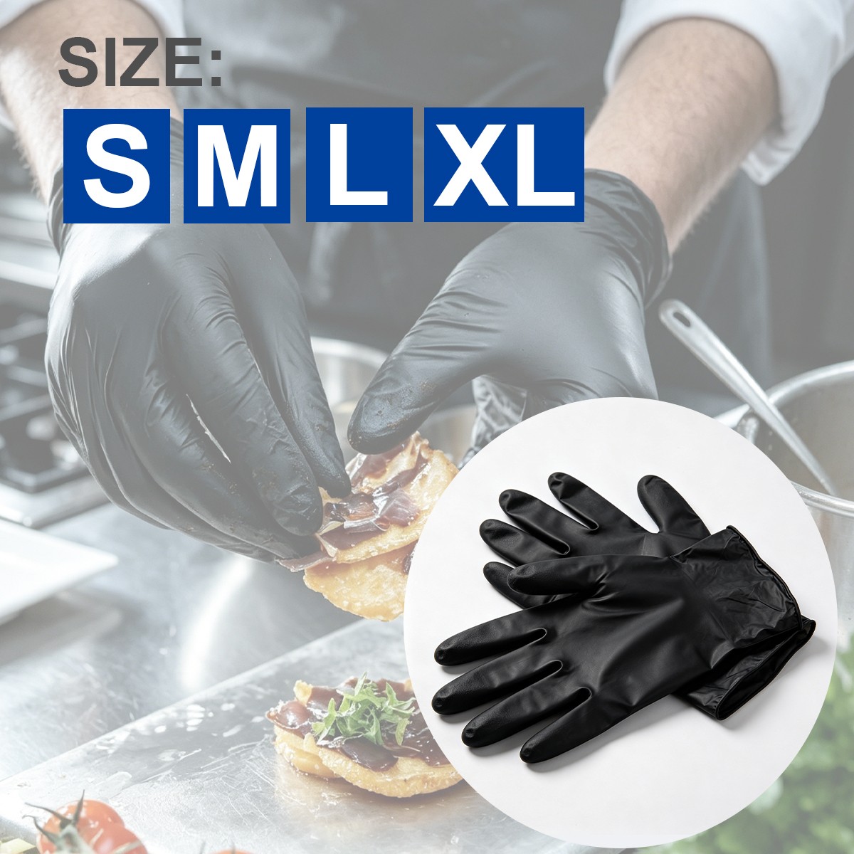 S/M/L/XL Disposable Gloves Powder Free Industrial Kitchen Car Wash Gloves 100pcs