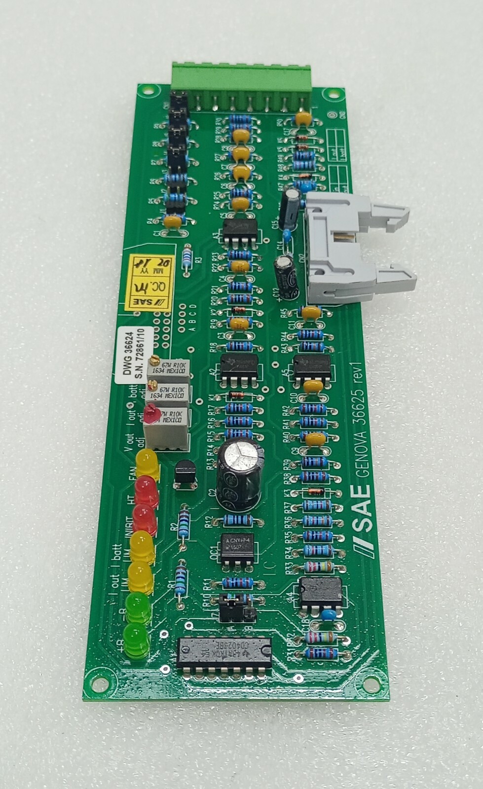 SAE GENOVA 36625 REV 1 DWG 36624 CIRCUIT BOARD (EXPEDITED SHIPPING)