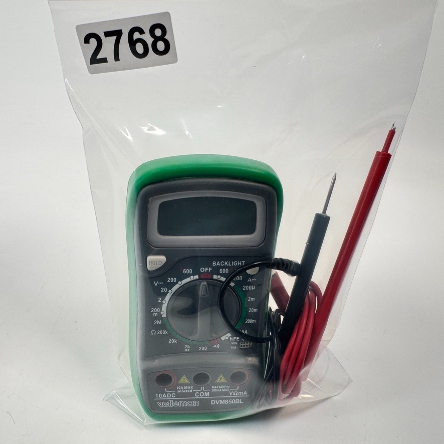Velleman DVM850BL Green LCD Display Data Hold Function Digital Multimeter