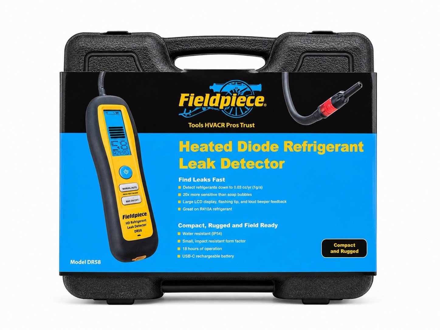 Fieldpiece DR58 Heated Diode Refrigerant Leak Detector