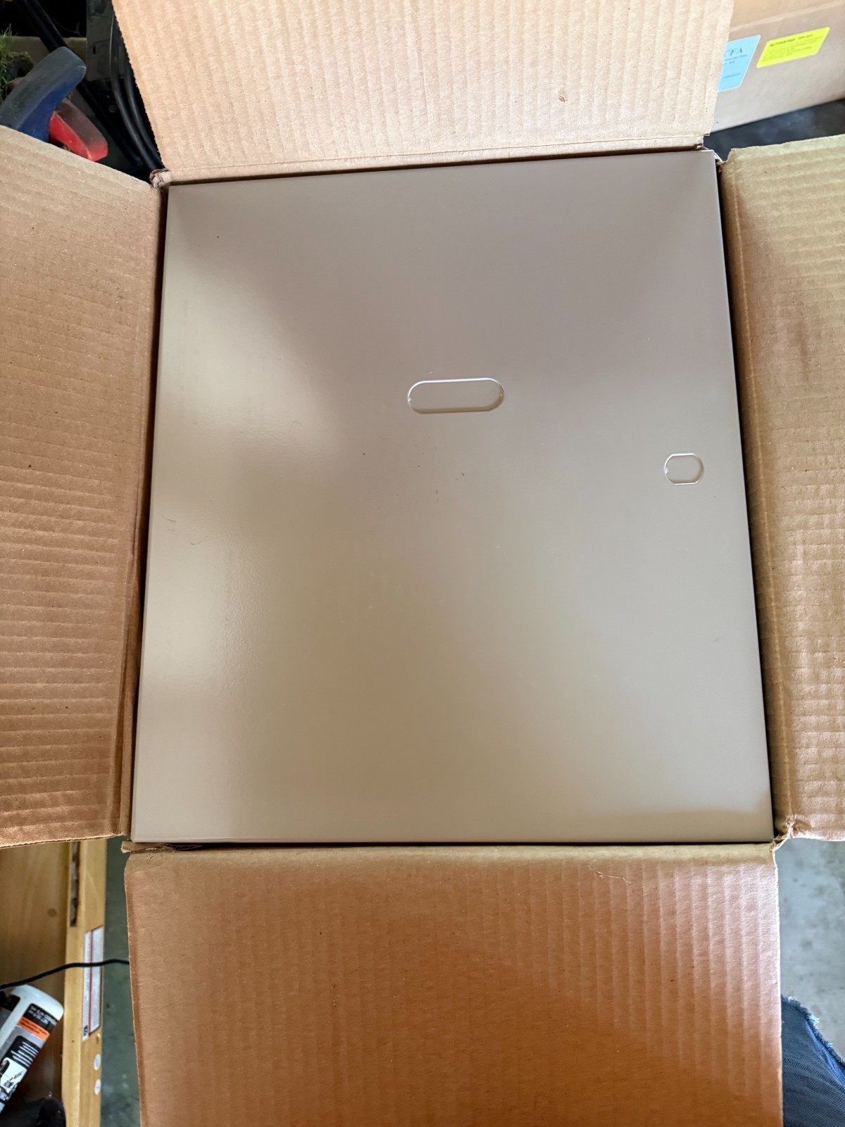 Metal enclosure box from Vista20P security panel