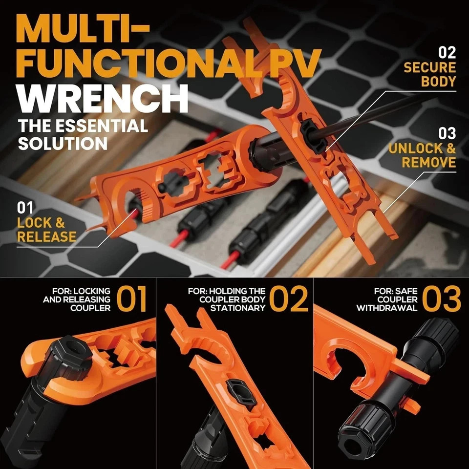 Solar Connector Crimping Tool Kit with MC4 Connectors