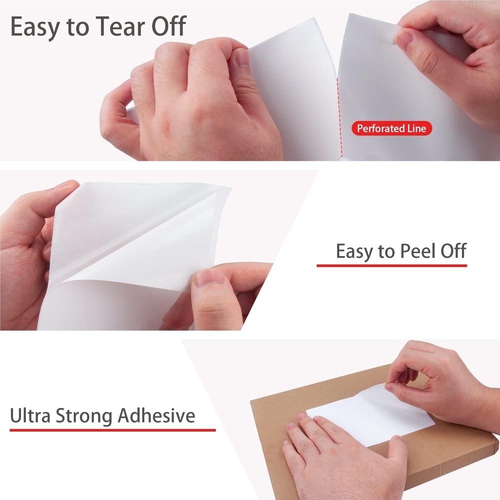 100 Fanfold 4″x6″ Direct Thermal Shipping Blank Labels for Zebra & Rollo Printer