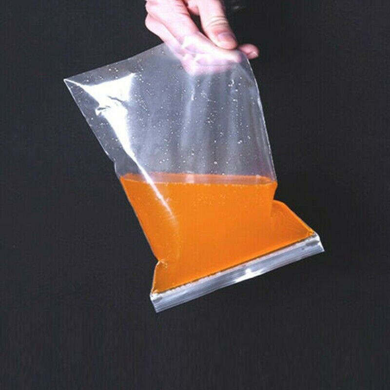 100x Strong 2-Mil Zipper Baggies Clear Reclosable lock Zipper Plastic Bags Poly