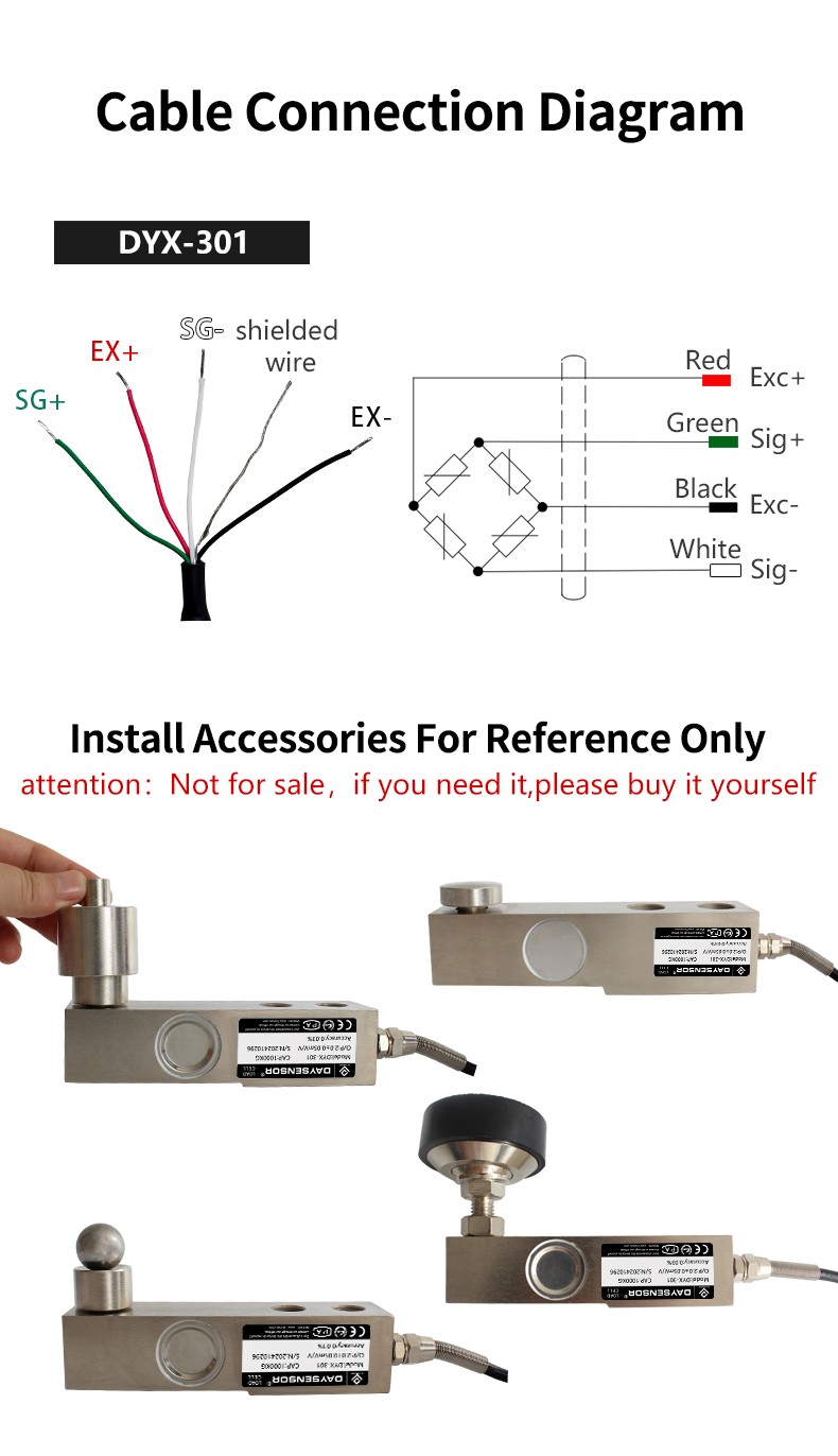 DAYSENSOR Shear Beam Load Cell Sensor with Indicator Display for Industria Test