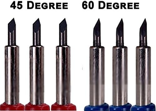 Carbide Blade Set 6-Pack Roland Type 45 60 Degree Replacement Vinyl Cutter Plot