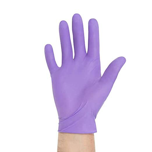 Halyard Purple Nitrile Exam Gloves, Size Medium 55082, Case of 1000