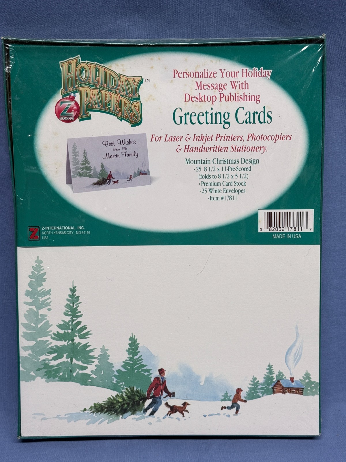 Holiday Papers Stationary Envelopes Vtg Z-Grafix Lot 2 Sealed Packs+ Santa Xmas