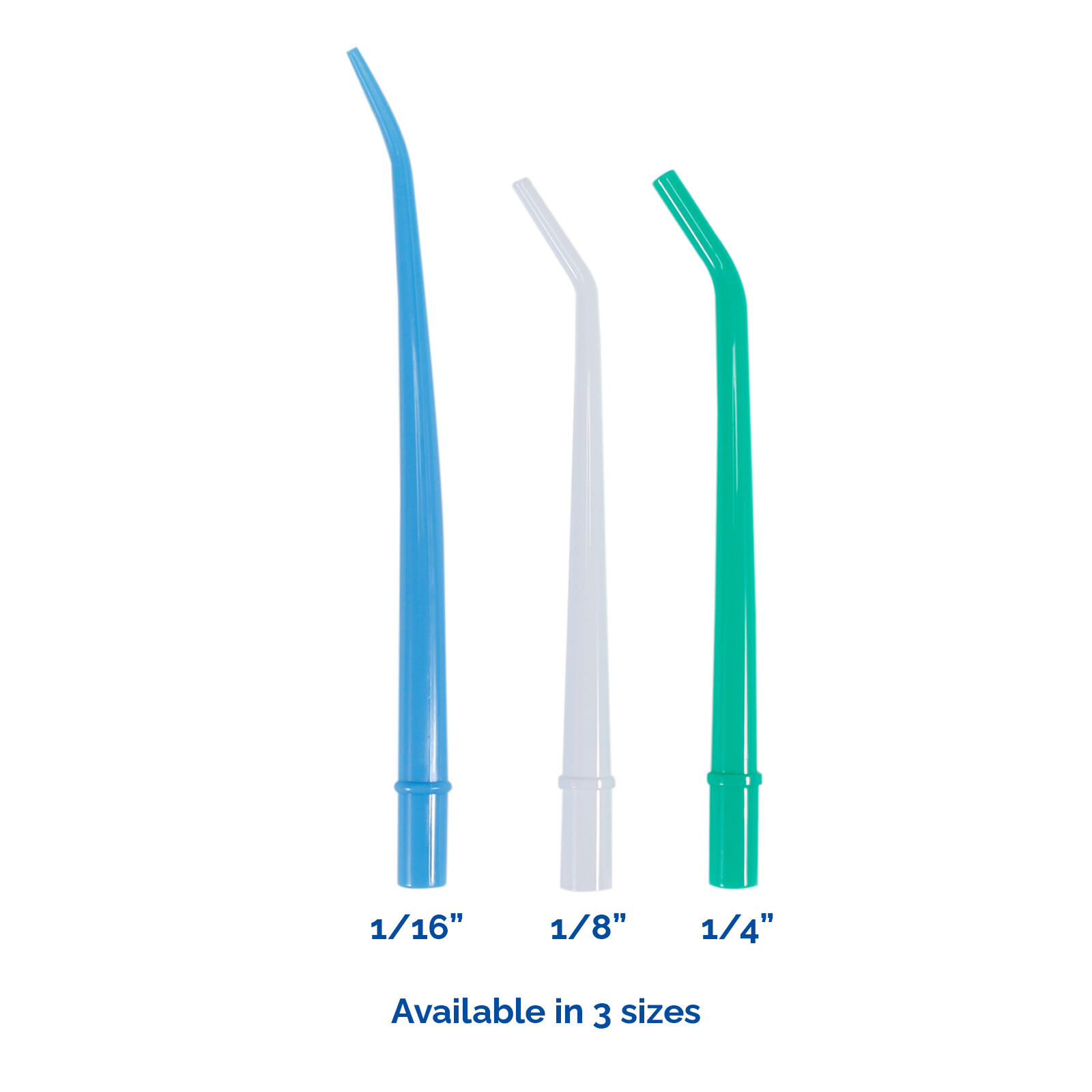 100 (4Bags) JMU Dental Aspirator Tips Surgical Suction Saliva PE 1/4″ 1/8″ 1/16″