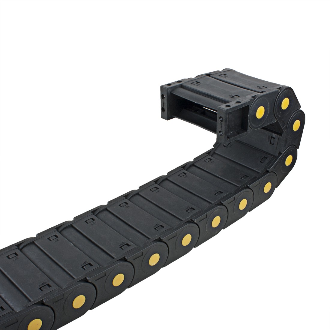 R55 25mm x 77mm Plastic Cable Wires Carrier Drag Chain 1M Black