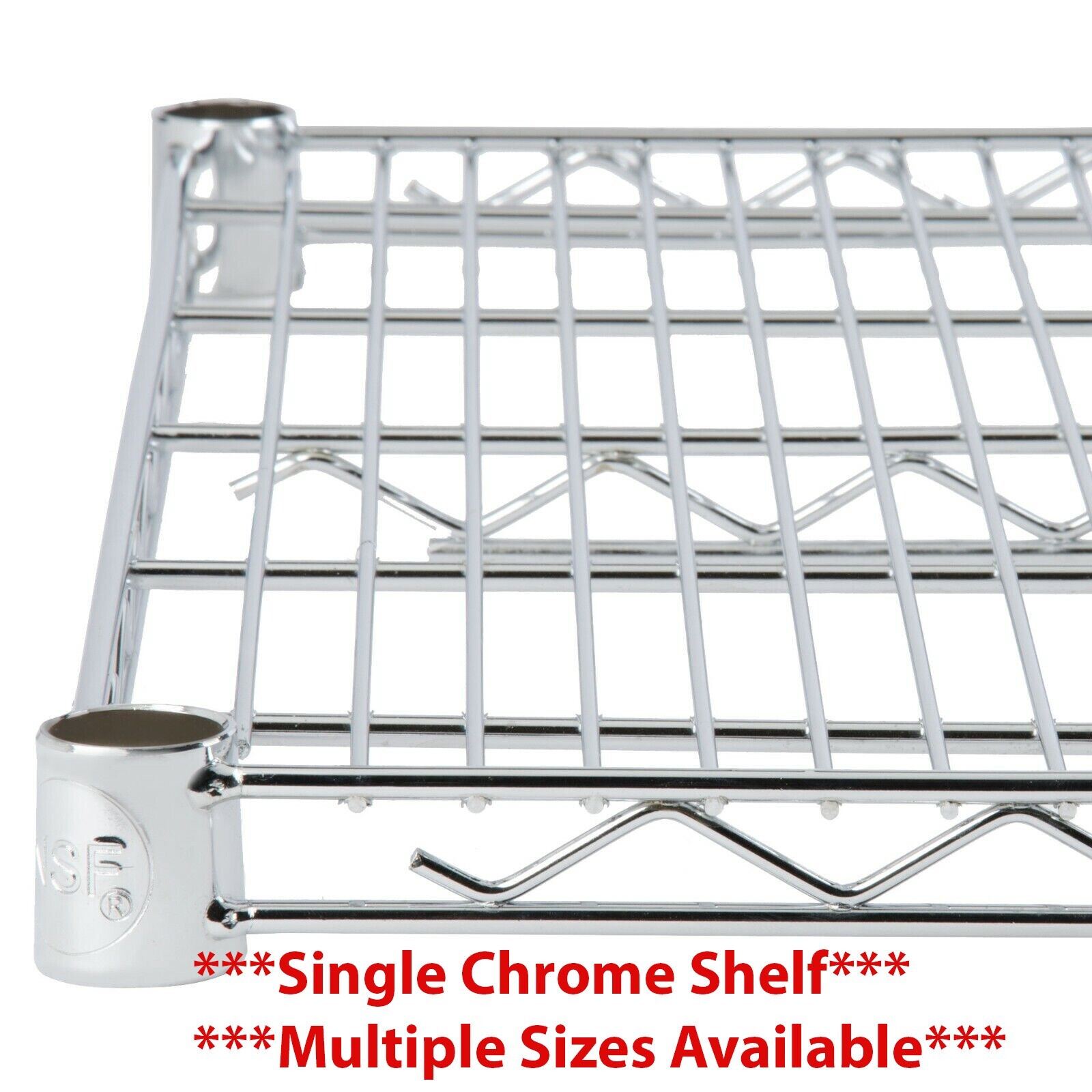 “ANY SIZE” SINGLE Chrome Wire Metal Shelf for Shelving Unit Rack Vented New