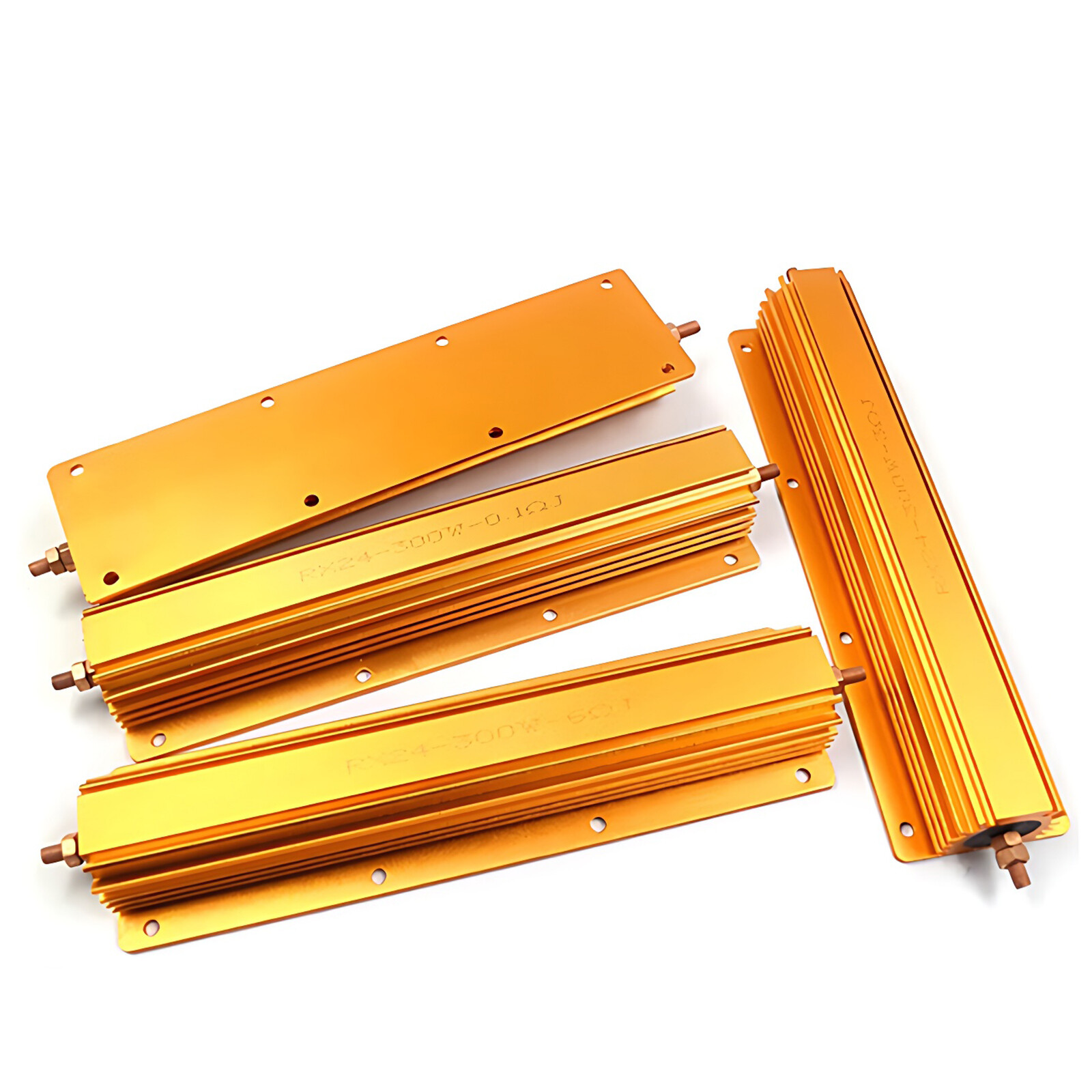 5W/10W/25W/50W/100W/200W-500W Golden Aluminium Metal Resistor Wirewound 0.1-10KΩ