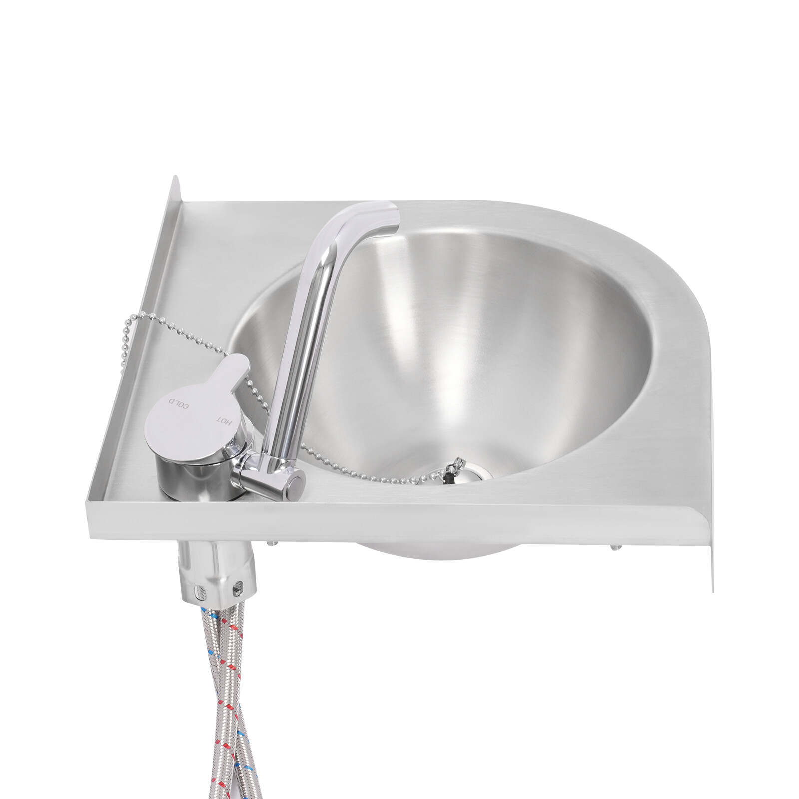 RV Caravan Camper Stainless Steel Hand Wash Basin Kitchen Triangular Sink+Faucet