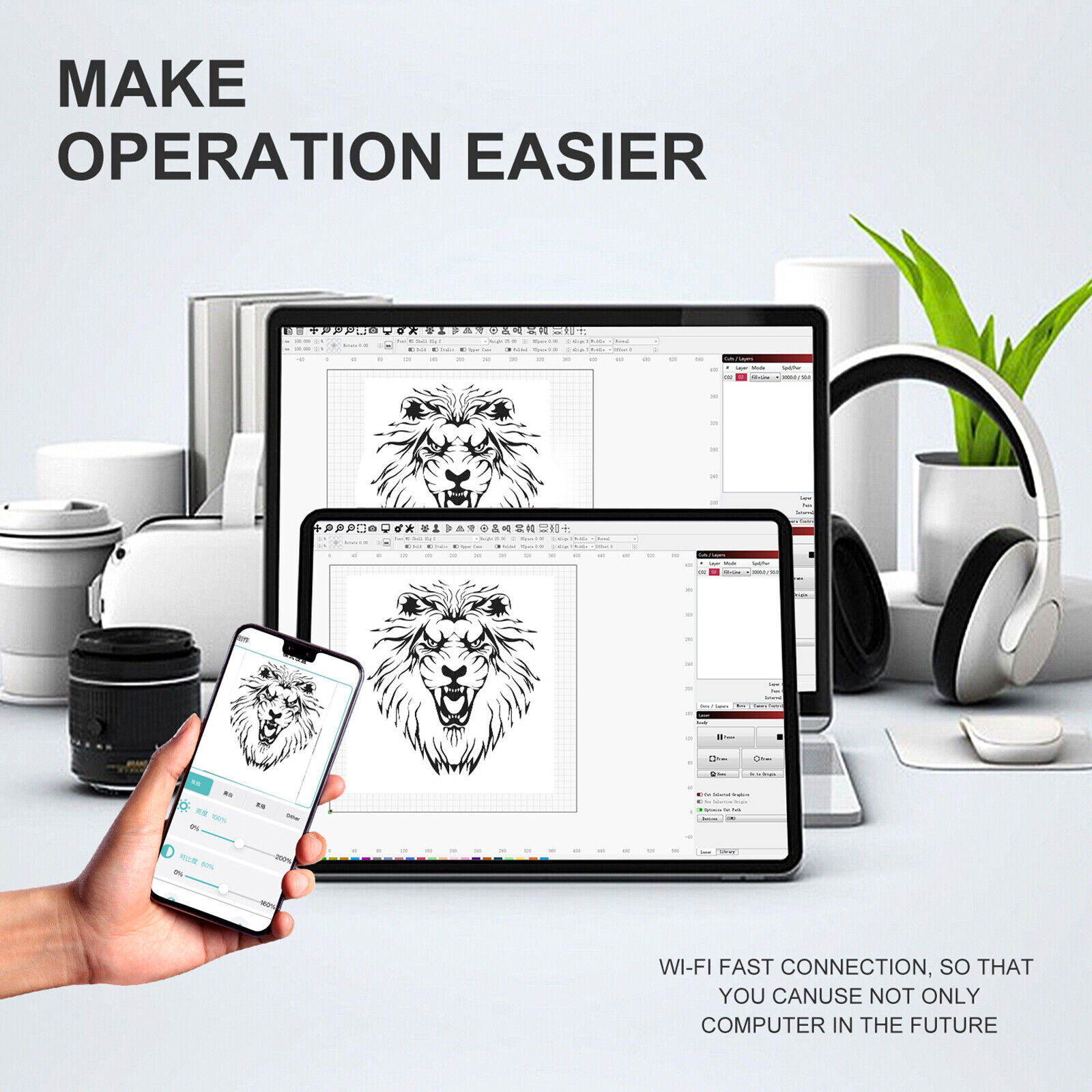 LONGER RAY5 10W W/ Roller High-Precision-Laser-Engraver and Laser Cutter Machine
