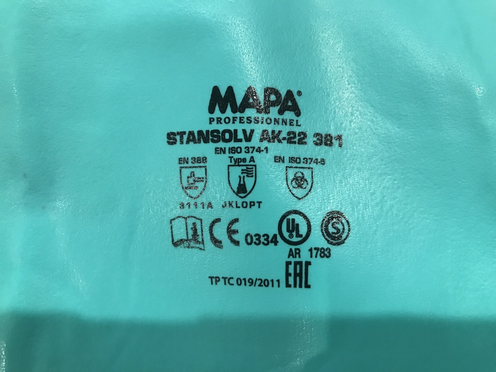 1 Pair Nitrile Lined Gloves Furniture Stripping Stansolv AK-22 381 MAPA Sz 10