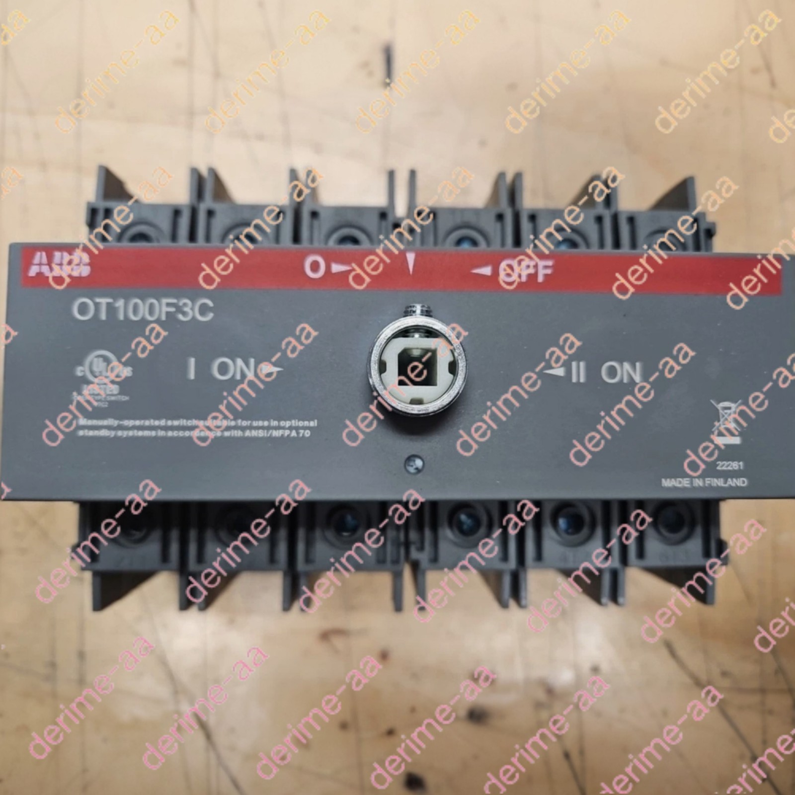 ABB Manual Dual Power Transfer Switch OT100F3C#1pcs new in box