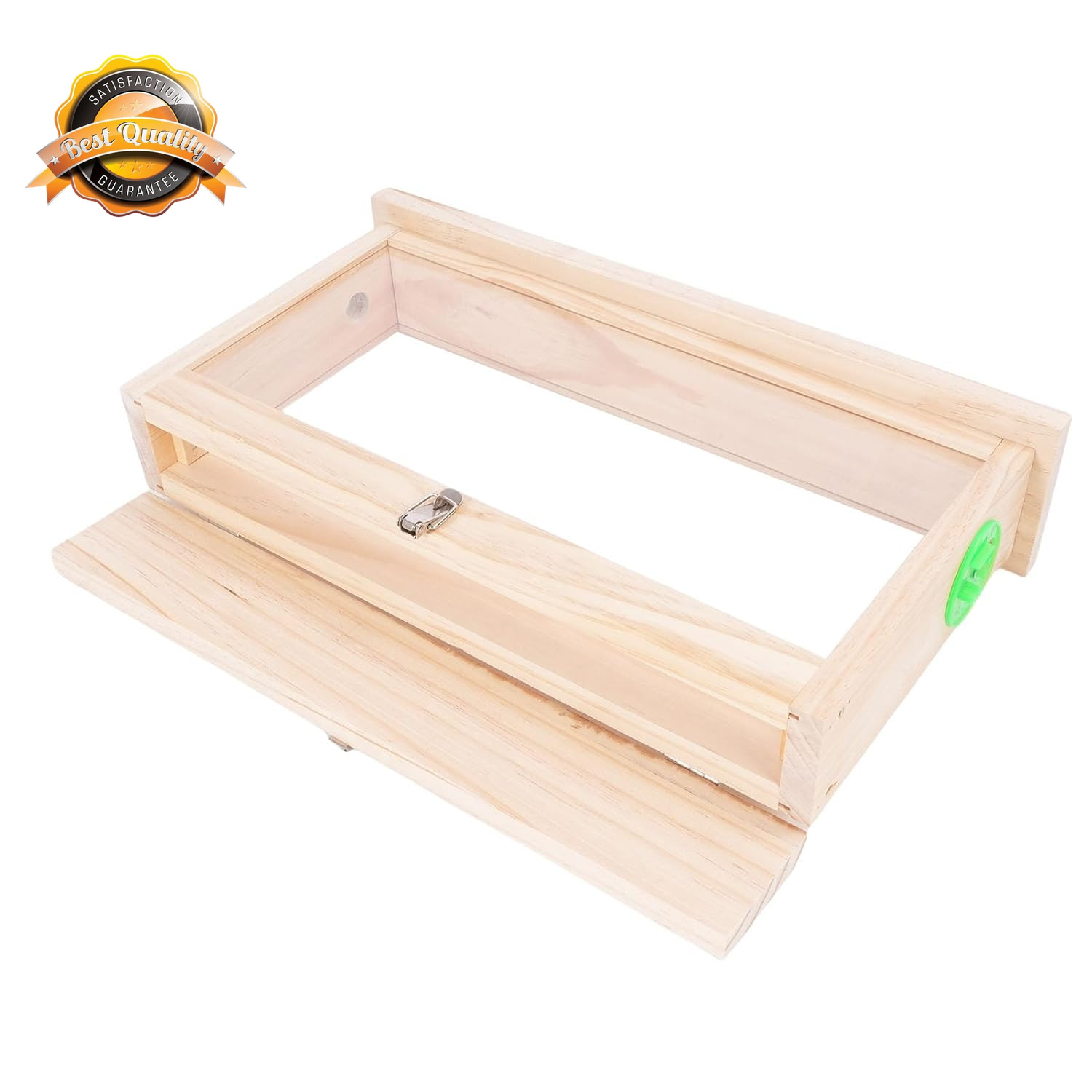 Bee Breeding Observation Box Acrylic Wooden Beehive Frame Vents 21.7In