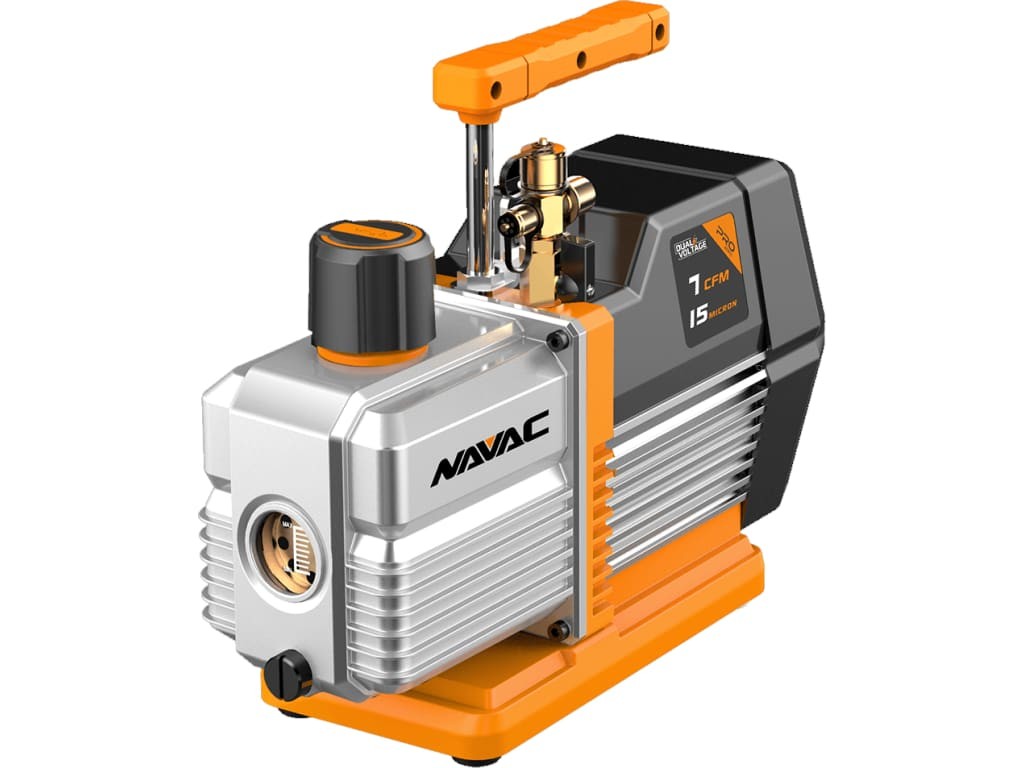 NAVAC NP7DP – Vacuum Pump, 7 CFM, Dual Voltage, AC Motor, Pro Series