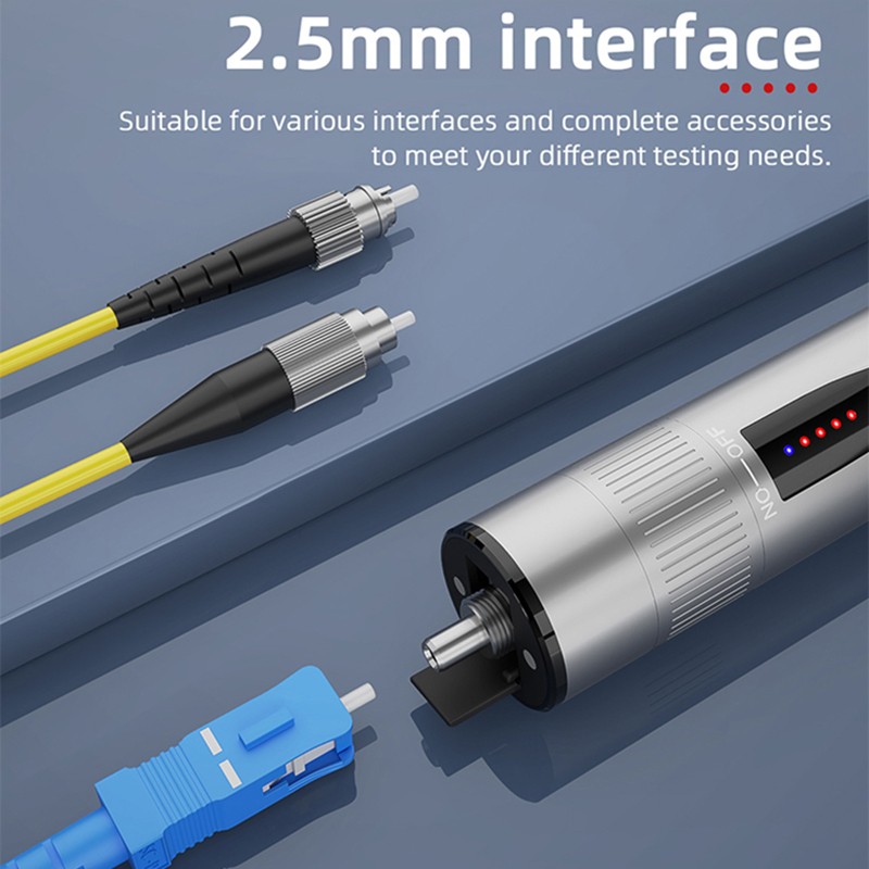 Fiber Optic Visual Fault Locator Rechargeable Green Light Pen for FTTH, FTTB