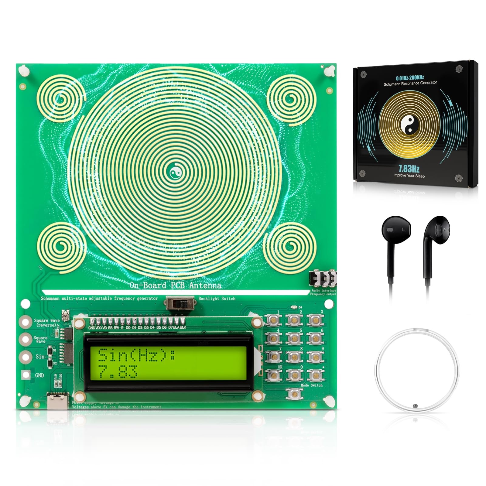 Adjustable Frequency Generator for Healing and Resonance 0.01-200000Hz