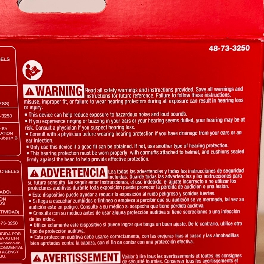 NEW Milwaukee 48-73-3250 BOLT Earmuffs 24dB Helmet Hard Hat Hearing Protection