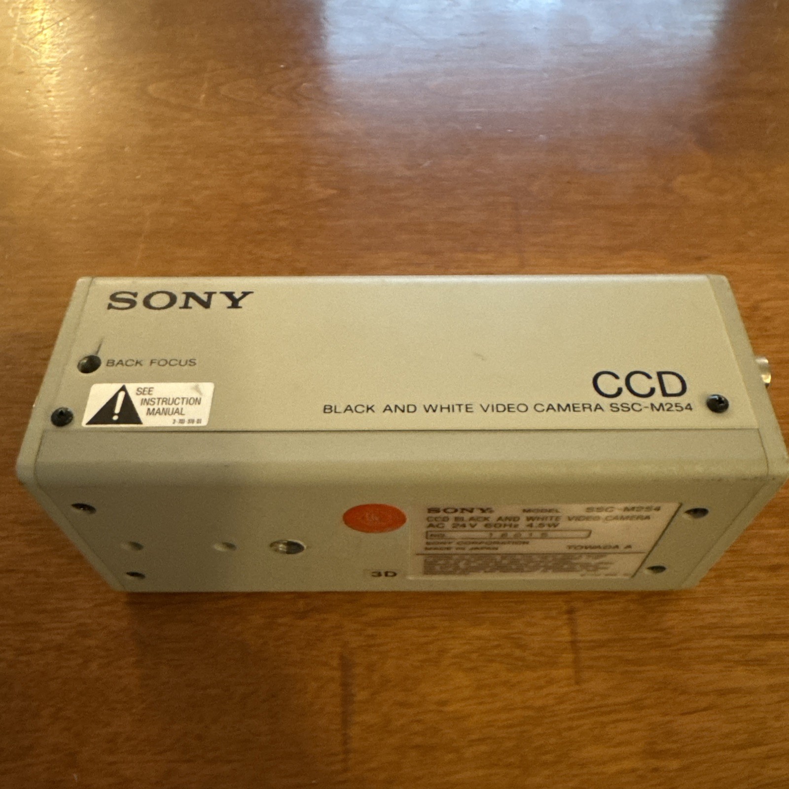 Sony CCTV CCD Camera Model SSC-M254 Made In Japan Untested