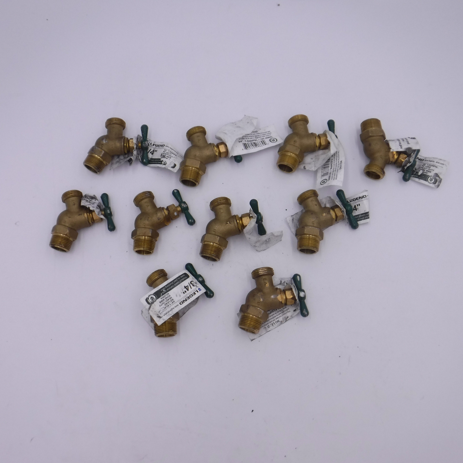 10 Pack Legend 3/4″ No Lead Heavy Pattern No-Kink Hose Bib Valves 107-268NL