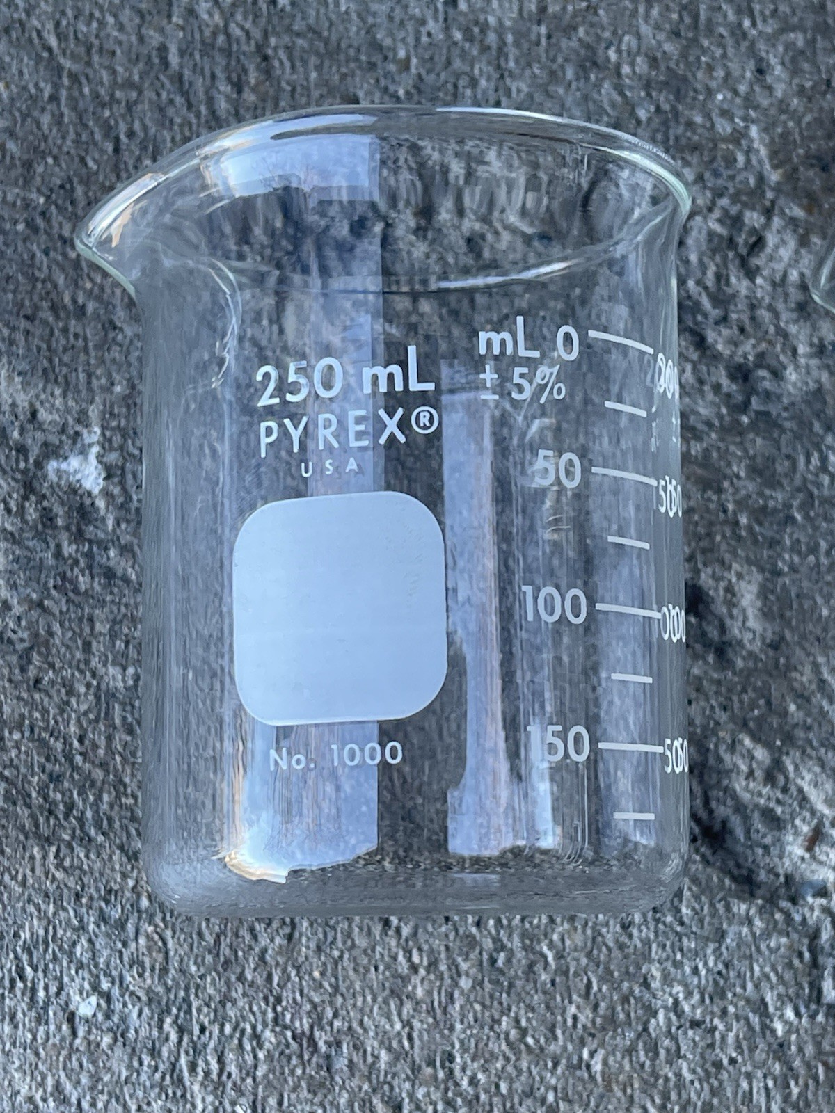 5Pc PYREX Griffin Low Form 250 mL Beaker Double Scale Graduated 1000 250 Corning