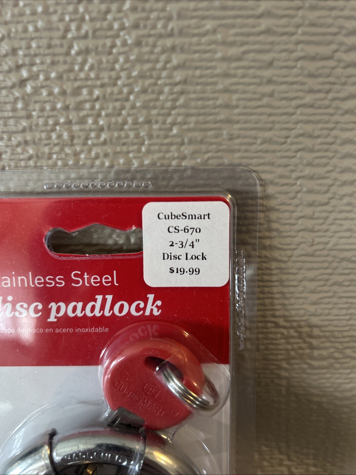 CubeSmart 2¾» Stainless Steel Disc Padlock