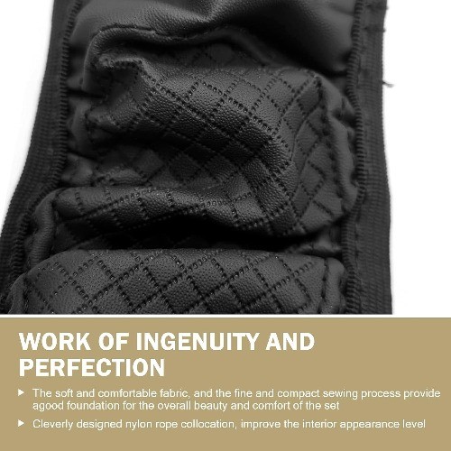 Anti-Slip Breathable Steering Wheel Cover, 15 Inch Universal Fit Color: Black
