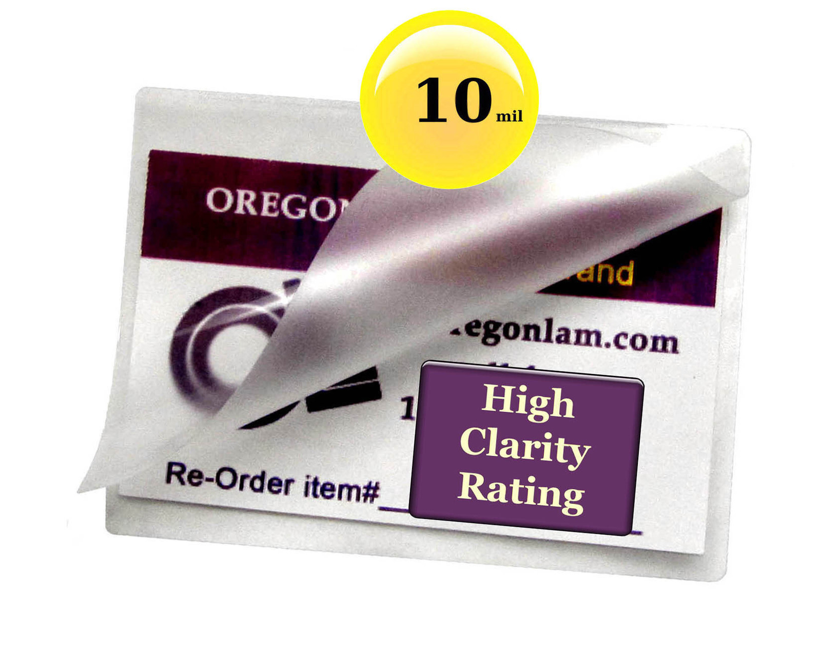 (200/pack) 10 Mil School ID Cards Hot Laminating Pouches 2-1/2 x 3-5/8 Clear
