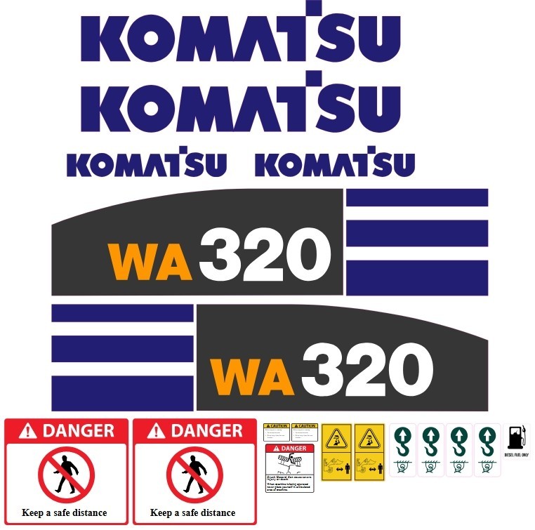 For Komatsu WA320-5L Wheel Loader | Replacement Decal Set | FREE SHIPPING