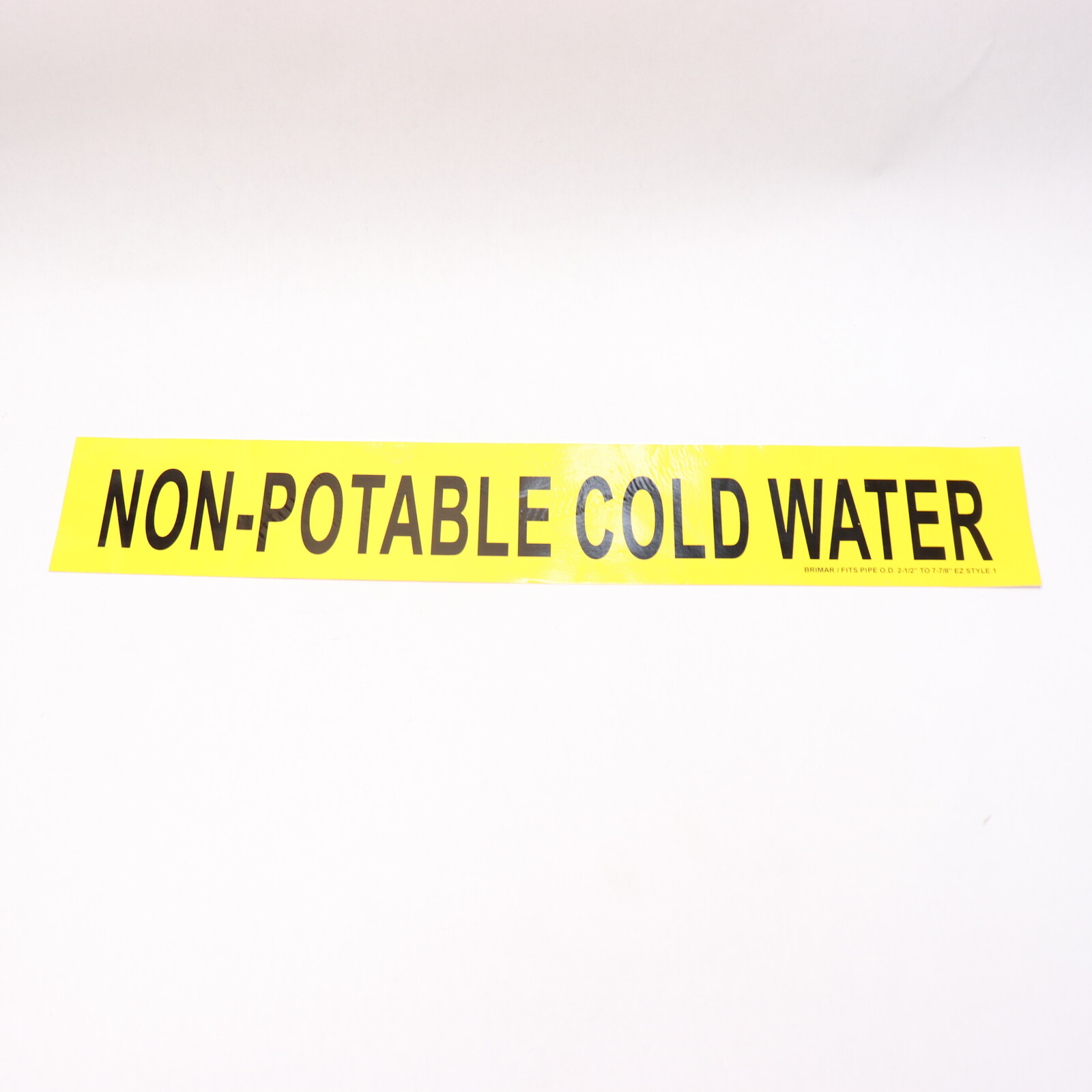 Brimar Brady Non-Potable Water Pipe Marker 2.25″ H x 14″ W