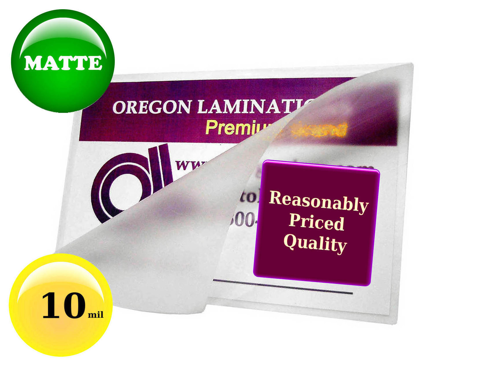 500/pack MATTE/MATTE Military Cards 10 Mil Hot Laminating Pouches 2-5/8 x 3-7/8