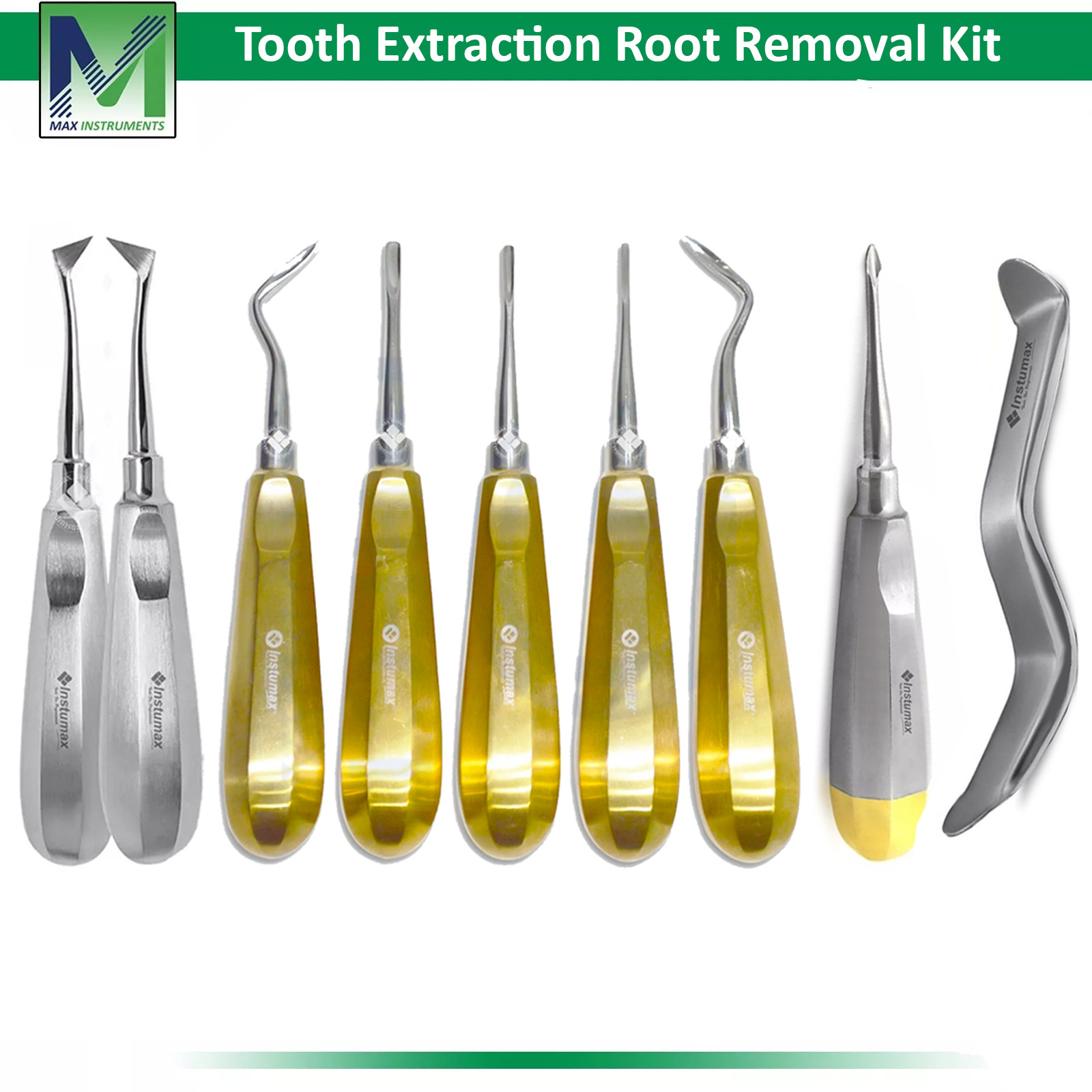Dental Veterinary Tooth Extraction Kit Root Elevators Flohr Bein Cryer Luxation