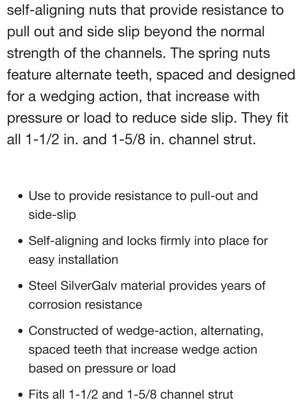 1/2″ GALVANIZED STRUT NUT WITH SPRING-SKU: 3108-EG ( ONLY SALE BOX OF 100 PCS )