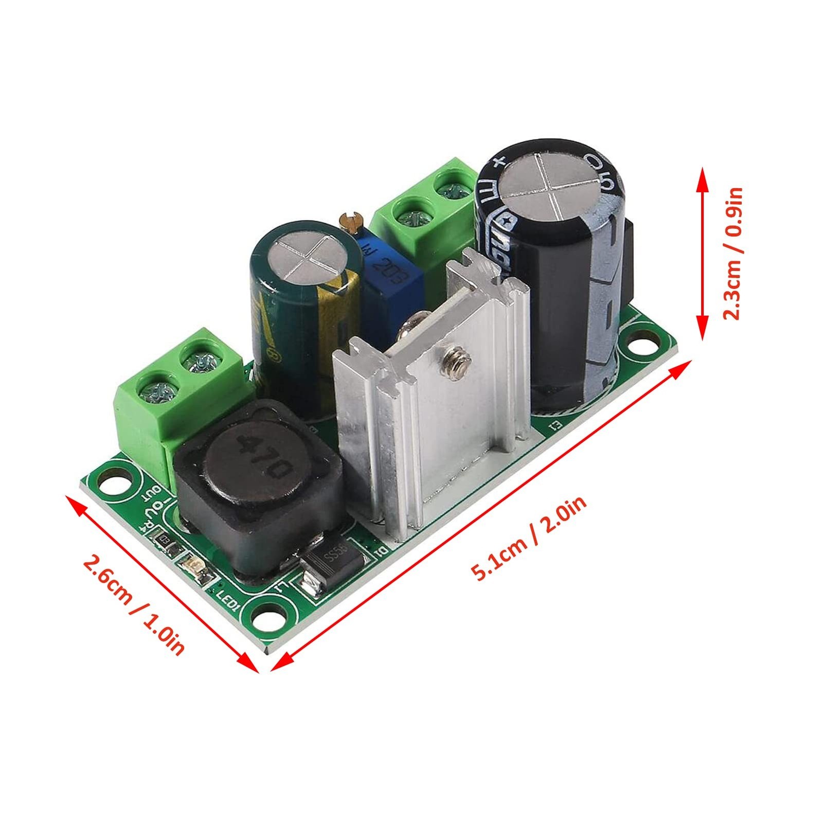 DIANN 2pcs AC/DC to DC Step Down Buck Converter Voltage Regulator Power Suppl…