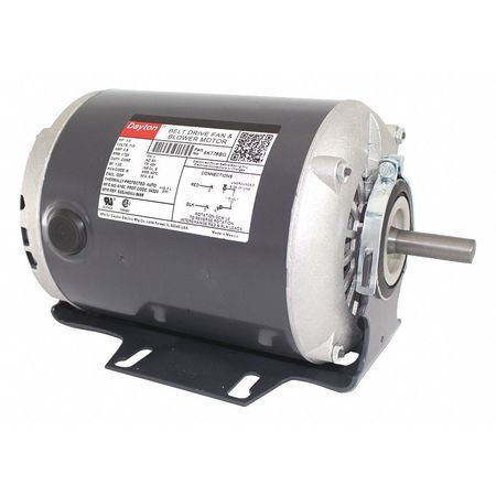 Dayton 6K778 Split-Phase Belt Drive Motor, 1/3 Hp, 48 Frame, 115V Ac Voltage,