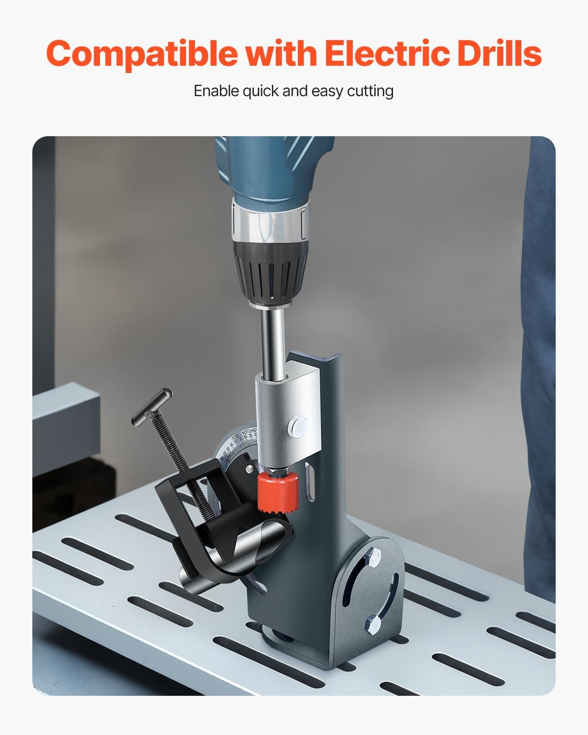 Versatile Adjustable Pipe Notcher for 1/2″ to 2″ Tubing, 0-60° Angles