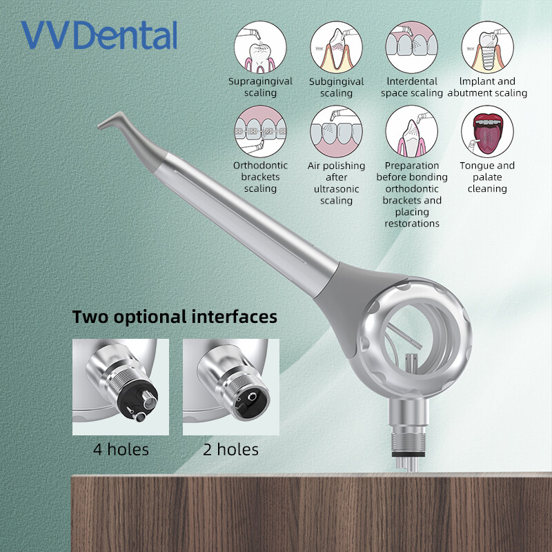 2/4 Holes Dental Air Flow Teeth Polishing Polisher Handpiece Hygiene Prophy Jet