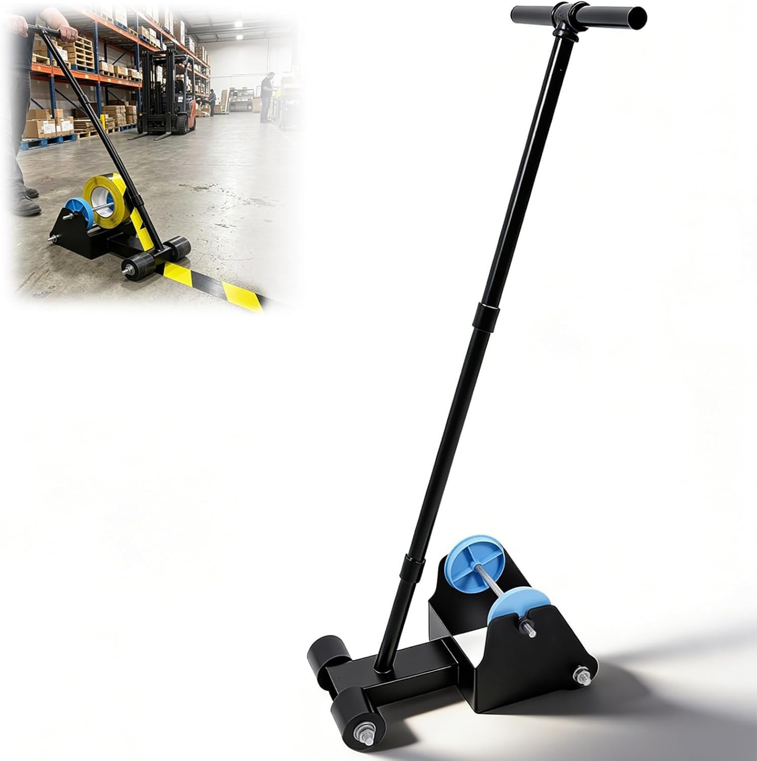Floor Tape Applicators, Floor Tape Marking Machine with Detachable Handle and Ru