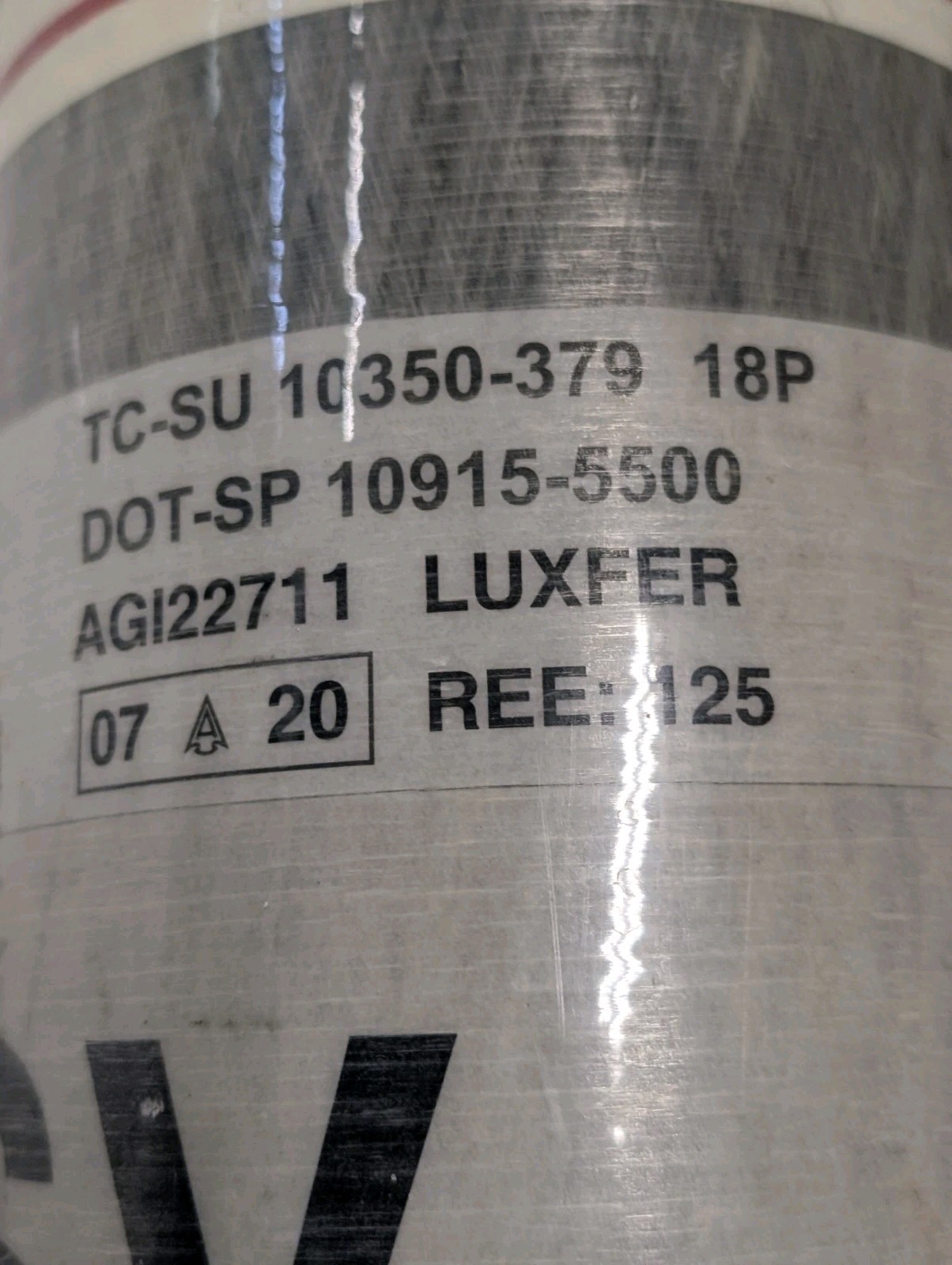 Scott Safety SCBA Bottle 5500 PSI 60-minute Threaded
